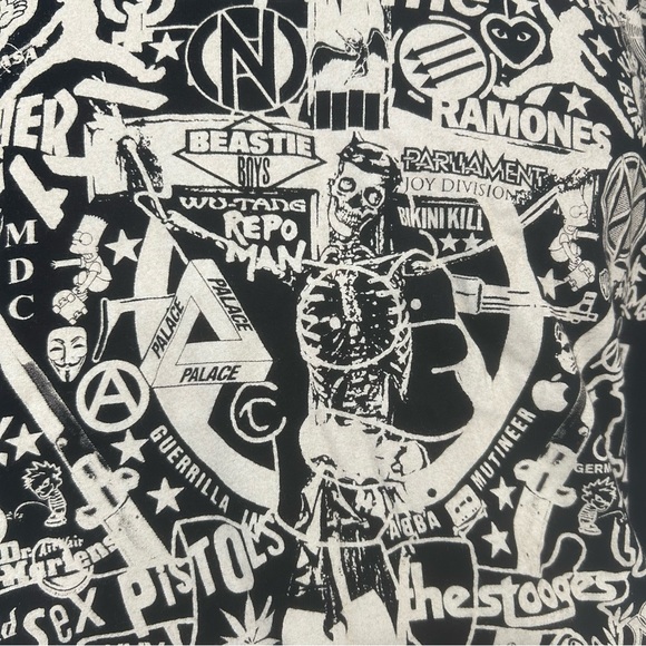 Next level apparel t shirt mens size XL black w/white graphic grunge punk skater - Picture 8 of 16